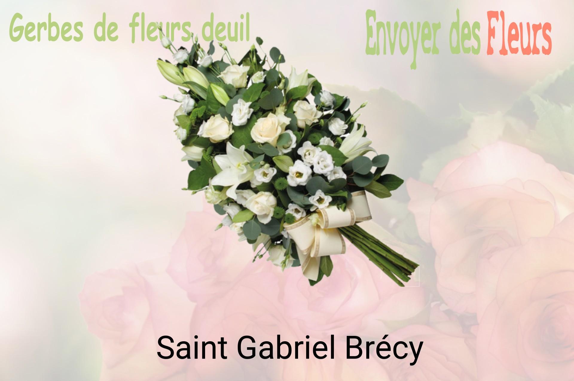 Gerbe de fleurs de deuil livrée à Saint-Gabriel-Brécy